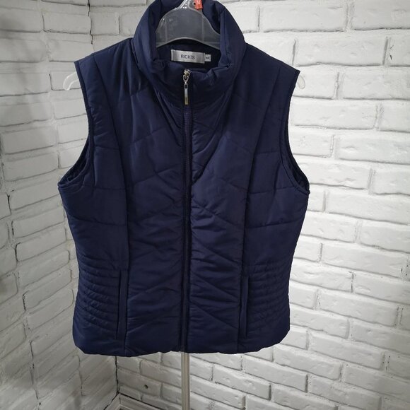 Ricki's Ladies Purple Full Zip Size Medium Lightweight Puffy Vest - Picture 1 of 7